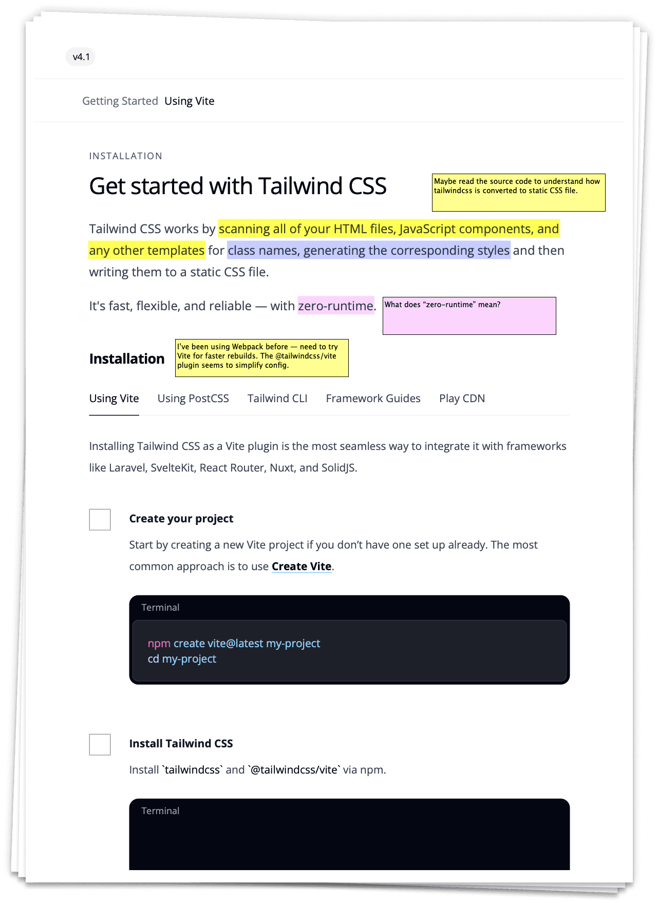 Offline reading and annotation