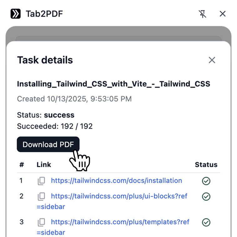 Step 4 – Download your PDF